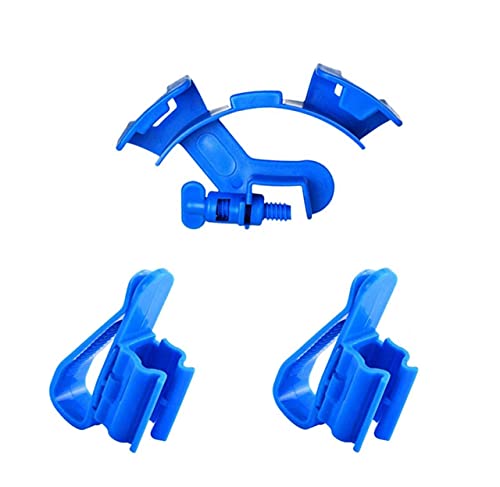 3Pcs Adjustable Fish Tank Water Hose Holder Water Tube Clamp Fixed Clip Aquarium Pipe Holder,1 Curved Shape, 2 Straight