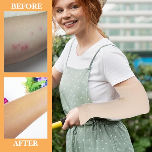 4 Pairs Protective Arm Sleeve for Thin Skin Elderly Skin Tear and Bruise, Protection Sleeves for Men and Women