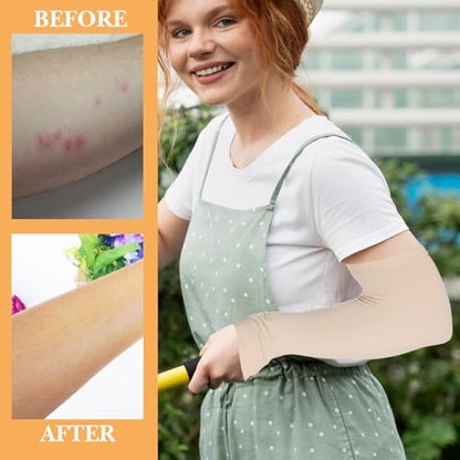 4 Pairs Protective Arm Sleeve for Thin Skin Elderly Skin Tear and Bruise, Protection Sleeves for Men and Women