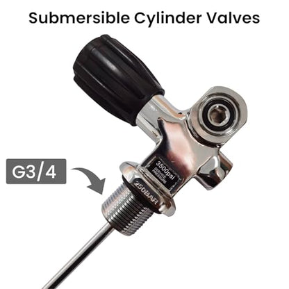 TUDIVING-11.1L Scuba Tank | 80 cu. ft Aluminum Tank | 4500psi Diving Cylinders | Air Tank | Snorkeling Gear for Adults-NO DOT (11.1L diving tank) - color: 11.1l Diving Tank
