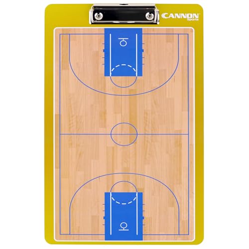 Cannon Sports Dry Erase Coaches Board with Marker - Double-Sided Dry Erase Coaching Board for Baseball, Basketball, Football, Soccer, and Hockey - Perfect for Practices and Games (Basketball) - style: Basketball