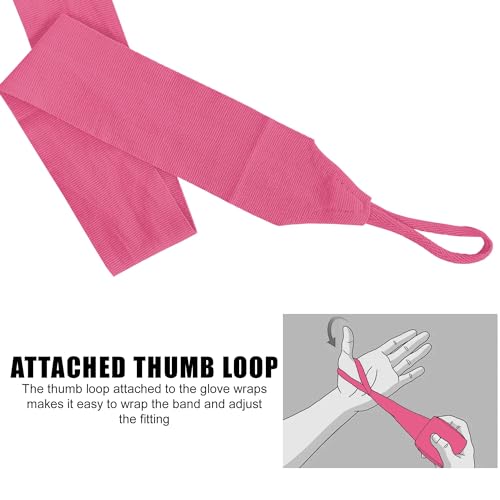 FARABI Kids Boxing Hand Wraps 100 Inches Long Junior Hand Wraps Boxing Hand Wraps Muay Thai Hand Wraps MMA Boxing Hand Wraps Men Boxing Hand Wraps Kids Boxing Hand Wraps Inner Gloves - color: Pink