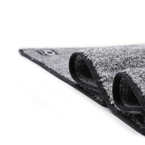 Facesoft Yoga Towel - Infused with Activated Charcoal to Detoxify and Sweat - Made with Eco-Friendly Aqua-Cotton Yarn - Biodegradable and Sustainable - All Ages - color: Eco Sweat Charcoal Workout Towel