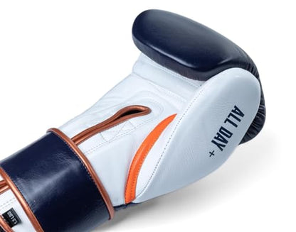 HIT N MOVE All Day Plus Weighted Boxing Gloves Men, Boxing Equipment, Heavy Bag Workout Gloves for Boxing, Training, Kickboxing, Muay Thai, MMA, 24 oz 1.5lbs - style: Velcro Closure DEEP BLUE