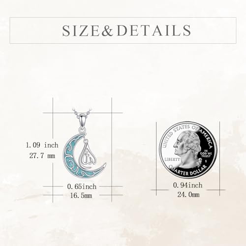 TIGER RIDER Allah 925 Sterling Silver Necklace Islamic Muslim Pendant Amulet Protector Jewelry Gift for Women Birthday Christmas
