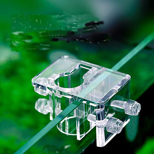 2PCS Clear Acrylic Aquarium Fish Tank Water Pipe Hose Fixing Clip Tube Clamp Holder for Holding Doing Pump Soft Hose
