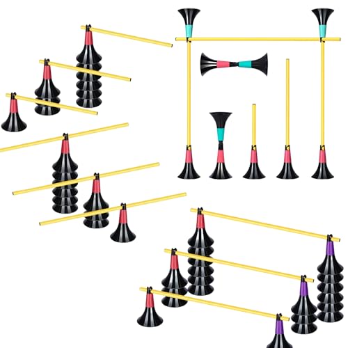 Basketball Training Cones and Agility Poles Set | 8pcs Cones with Anti-Slip Silicone Sleeve & 8pcs 19.7" Poles, for Basketball & Soccer Dribbling Training & Agility Training - color: Blue