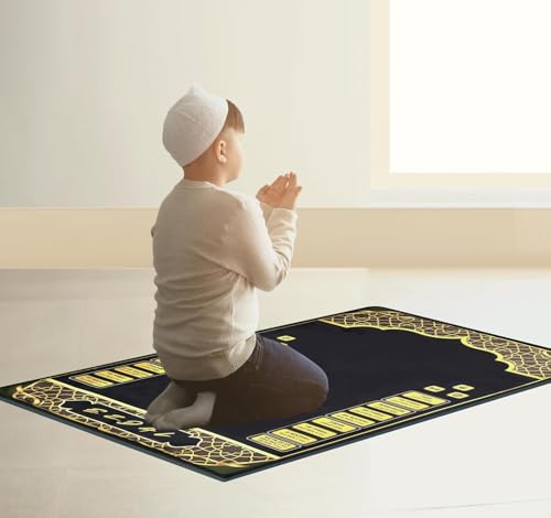 Smart Interactive Prayer Mat V3 – Touch Sensor Quran Recitations Multilingual Portable Foldable Salah Mat - Islamic Audio Prayer Rug for Kids Women Men & Adults