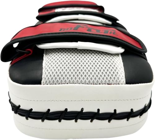 TMA Muay Thai Pad for Training, Curved Kickboxing Kicking Strike Shield, Coaching Kick Boxing, MMA, Martial Arts, Karate, Taekwondo, Punching, Foot and Elbow Target (1 Pcs Sold AS Single) - color: Red/Black