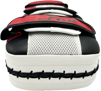 TMA Muay Thai Pad for Training, Curved Kickboxing Kicking Strike Shield, Coaching Kick Boxing, MMA, Martial Arts, Karate, Taekwondo, Punching, Foot and Elbow Target (1 Pcs Sold AS Single) - color: Red/Black