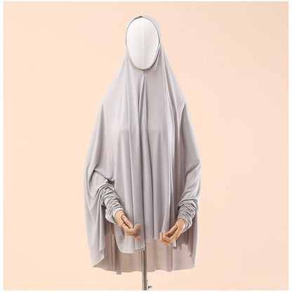 Women's Muslim One-Piece Prayer Dress Abaya Kaftan Hijab Full Length Dress for Hajj, Eid, Home, Prayer