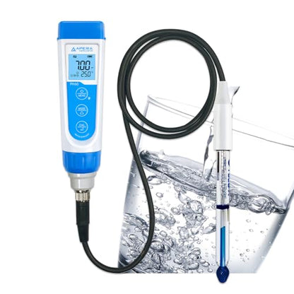 Apera Instruments PH60-PW Handheld pH Meter Tester Kit with LabSen 805 ATC pH Electrode for Lab-Grade pH Measurement in Pure Water and Water Solutions with Low Ionic Strength - style: For Pure Water