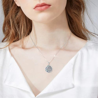 PROESS 925 Sterling Silver Hamsa/Allah Necklace Evil Eye Amulet Jewelry Gifts for Men Women - style: Allah Necklace