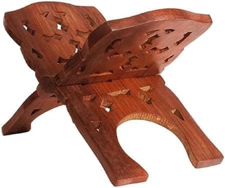 Holy Book Stand Wooden Book Holy Book Stand for Quran, Bhagwat Geeta,Bible, Ramayana,Guru Granth Sahib Pack of 1 (Large)