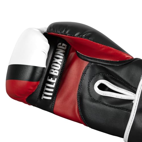 Title Boxing World Bag Boxing Gloves - color: Navy/Red/White, size: 12 oz