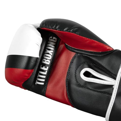 Title Boxing World Bag Boxing Gloves - color: Navy/Red/White, size: 12 oz