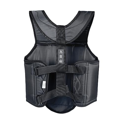 Wesing Martial Arts Muay Thai Boxing Chest Protector MMA Sanda Chest Guard - size: Medium, style: Black