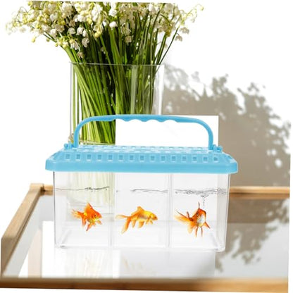 COLLBATH Portable Transparent Fish Breeding Box Aquarium Isolation Tank for Betta and Shrimp Safe Design for Observation and Spawning for Small Fish Tank Use