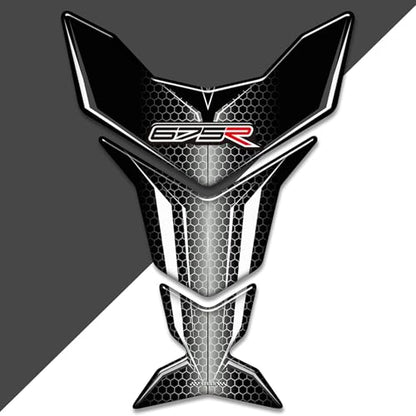 Motorcycle 3D Tank Pad Compatible with Triumph Street Triple Daytona 675 765R RS Stickers Gas Kit Knee Fish Bone Tank Pad Decals Fit for 675 765 R RS Stickers Decals Tank Protection Waterproof (A-23) - color: A-23