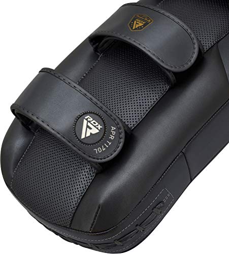 RDX MMA Thai Pad for Training,Maya Hide Leather Curved Kick Boxing Strike Shield, Boxing, Muay Thai, Karate, Martial Arts, Taekwondo, Punching, Foot, Knee and Elbow Target. Sold As Single Item