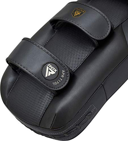 RDX MMA Thai Pad for Training,Maya Hide Leather Curved Kick Boxing Strike Shield, Boxing, Muay Thai, Karate, Martial Arts, Taekwondo, Punching, Foot, Knee and Elbow Target. Sold As Single Item
