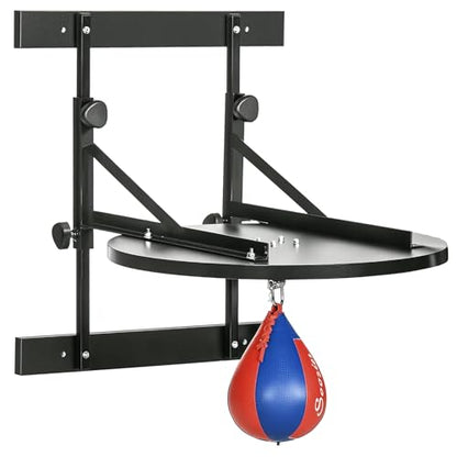 Soozier Adjustable Speed Bag Platform with 360-Degree Swivel 10'' Speedbag | Wall Mounted Speed Bags for Boxing