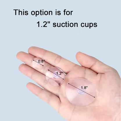 AQUANEAT 20 Packs Suction Cups 1.2 Inch Clear Sucker Pads Without Hook for Glass Home Organization Decoration - size: 1.2 in