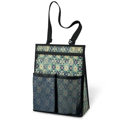 Islamic Flowers Portable Shower Bag for Travel Gym Camp Beach Tote Shower Caddy Bags Hanging Toiletry Organizer for Bathroom Dorm Room Essentials