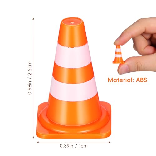 30Pcs Mini Traffic Cones, 1in Mini Cones Orange Small Roadblock Construction Signs, Tiny Traffic Toys Training Scene Roadblocks, Multifunctional Race Decor Building Theme Cars Party Favors