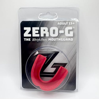 Zero-G Sports Mouthguard Red 1-Pack - Adult Size - Boil & Bite - Basketball, Football, Soccer, Baseball, Hockey, Lacrosse - color: Red