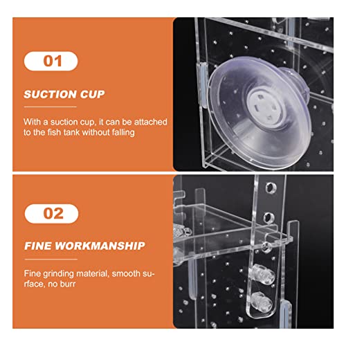 Ipetboom Fish Tank Incubator Box Breeding Protection Transparent Professional Hanging Fish Separator