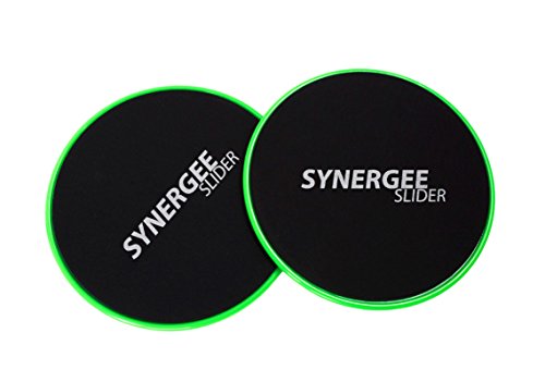 Synergee Core Sliders – Dual Sided Ab Exercise Equipment - color: Electric Green