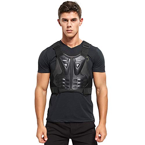 PELLOR Motorcycle Armor Vest Chest Back, Motocross Body Guard Vest Skiing Riding Skating Anti-Fall Vest Protective Gear - size: Medium