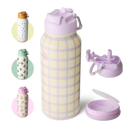 BOTTLE BOTTLE 32oz Insulated Water Bottle with Pill Box | Stainless Steel,Sport Water Bottle, with Straw Dual-use Lid and Pill Box, Design for Gym - color: VivaBands