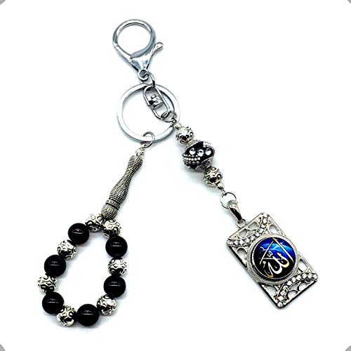 Keychain & Rosary Collection -Car Key Chain-Handbags Holder - color: Indonesian Beads