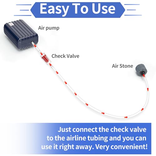DaToo Aquarium Air Pump Check Valve 12PCS Fish Tank One Way Non-Return Check Valve Air Pump Accessories for 3/16 Inch Airline Tubing