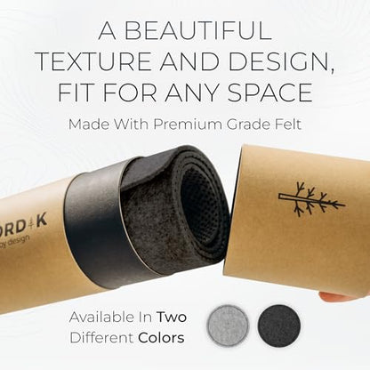 Nordik Felt Desk Mat - Large Felt Desk Pad - Charcoal (35 x 17 inches) | Premium Desk Matt for Desktop, Full Desk Keyboard Mouse Pad, High Quality Felt and Non-Slip Rubber Liner for Home and Office - color: Charcoal