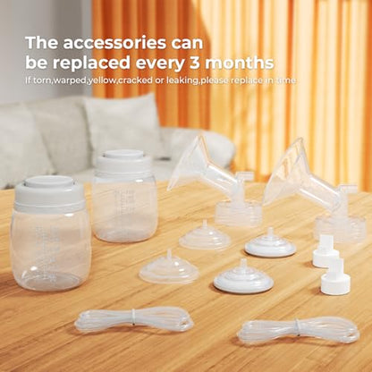 Hranio Breast Pump Parts Compatible with Spectra Replacement Pump Parts 24mm Flange, Spectra Pump Parts S1 S2 Replacements Full Set 2 Set (Full SET-24MM) - size: FULL SET-24MM