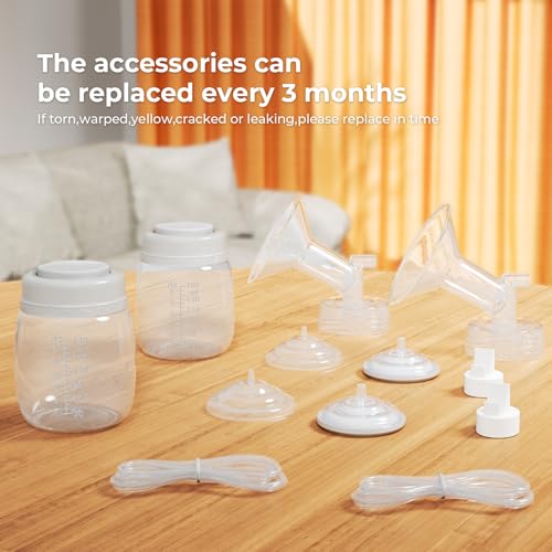 Hranio Breast Pump Parts Compatible with Spectra Replacement Pump Parts 21mm Flange, Spectra Pump Parts S1 S2 Replacements Full Set 2 Set (Full SET-21MM) - size: FULL SET-21MM