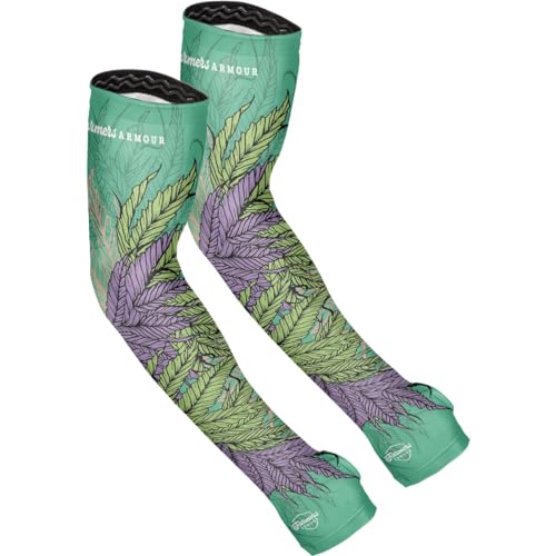 FARMER'S DEFENSE Gardening Arm Sleeves|UV Cooling Protective Sleeve Women & Men|Anti-Scratch Cover Sun UPF Outdoor Protection - Sea-Weed - L/XL - color: Sea-weed, size: Large/Extra Large