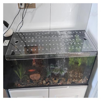 Acrylic Fish Tank Canopy - Anti-Jump Lid Cover with Cat-Proof Design, Top Mount for Aquariums (L35xW30cm/13.8x11.8in) - Perfect for Pet Owners - size: L35xW30cm/13.8x11.8in