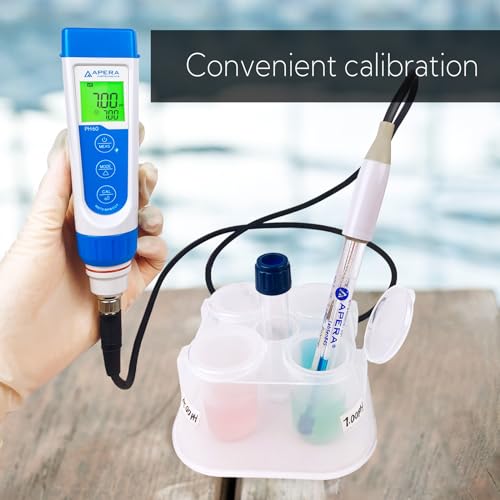 Apera Instruments PH60-SA Handheld pH Meter Tester Kit with LabSen 845 ATC pH Electrode for Lab-Grade pH Measurement in Strong Alkaline or High Salinity Water Solutions - style: For Strong Alkaline Solutions