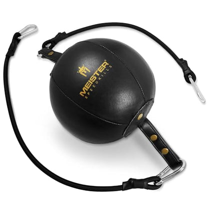Meister SpeedKills Double-End Leather Speed Bag w/Bungees & Lightweight Latex Bladder - style: Large (9.0")