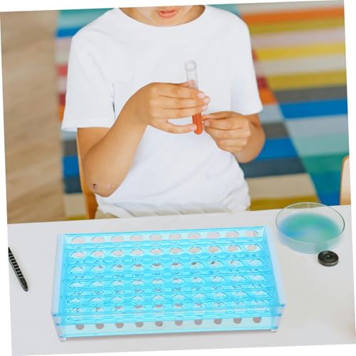 GLEAVI 2pcs Aquarium Test Tube Holder Plastic Test Tube Rack Lab Storage Organizer