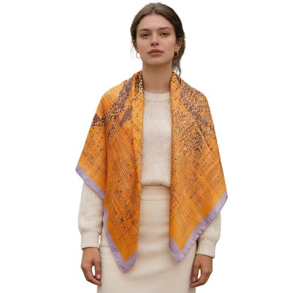 43" Large Square Scarf Fashion Scarves Hair Wrapping Scarfs Night Sleeping Headscarf for Women B07 - color: B079