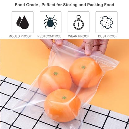9''x 12'', (Pack of 100) 2 mil Thick Clear Plastic Reclosable Zip Poly Bags with Resealable Lock Seal Zipper for Photo, Jewelry, Bakery, Treats, Travel, Storage, Packaging & Shipping… - size: 9" x 12"