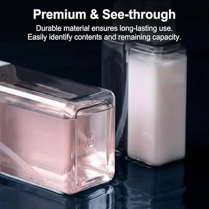 4 in 1 Travel Dispenser Bottle Refillable 4 in 1 Travel Dispenser 60ml Travel Bottles Leakproof Travel Size Containers for Toiletries Shampoo Lotion Pink - color: Pink