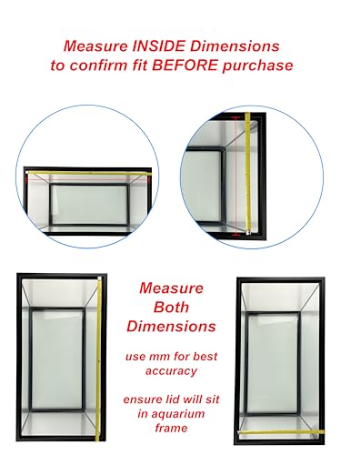 H2Pro Glass Canopy Aquarium Lid for Fresh & Saltwater Fish Tanks (20GT for Aqueon & Marineland 10 Gallon Aquariums) - color: 20GT for Aqueon & Marineland 10 gallon Aquariums
