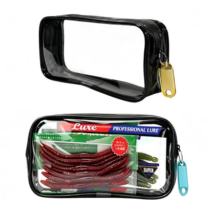 2 Pcs Water-Resistant Fishing Tackle Storage Bags,Premium Fishing Accessory Pouch,Fishing Bait Lures Storage Bags for Soft Plastics and Fishing Gear, Durable & Tough Build, Large Capacity | Premium Fishing Accessory Pouch, For Soft Plastics & Fishing Gear