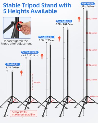 Hemmotop Backdrop Stand 10x8ft, Versatile Sizes Adjustable Banner Holder - size: 10x8ft
